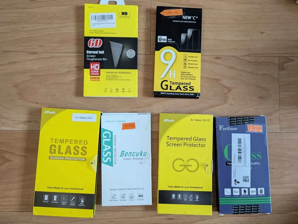 Protective case and tempered glass for Samsung Galaxy Phone image indicator(6)