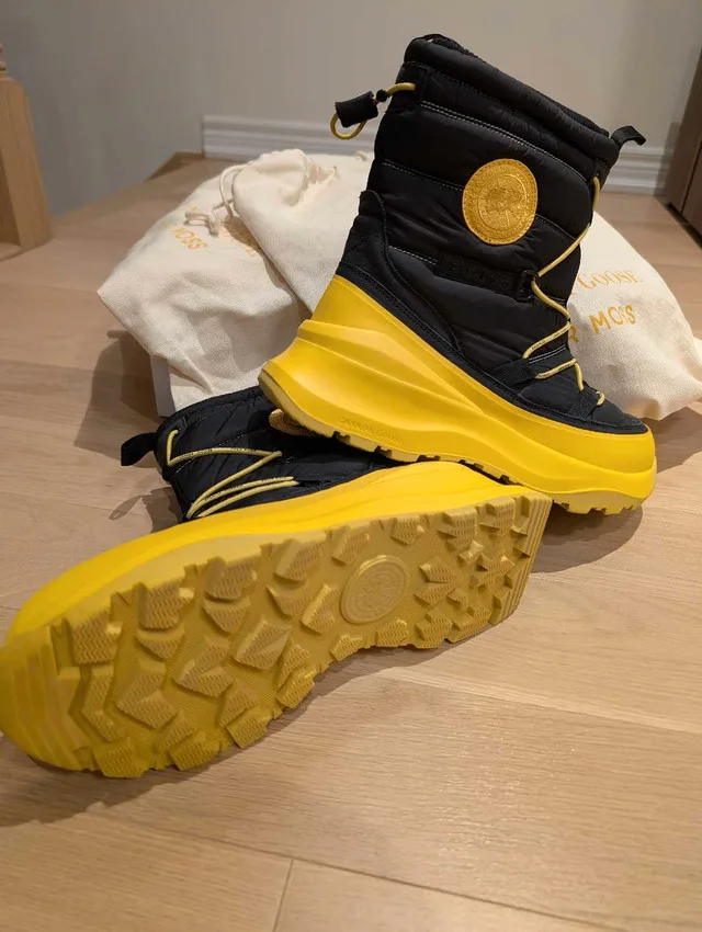 Pyer Moss Canada Goose Boots (Black/Yellow) size 11 $450 thumbnail