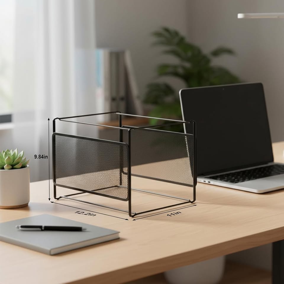 New~Hanging File Organizer W/Metal Mesh - photo 2