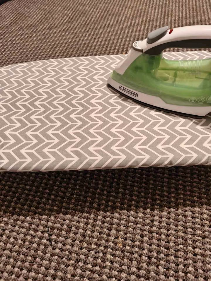 Steam iron with table top ironing board