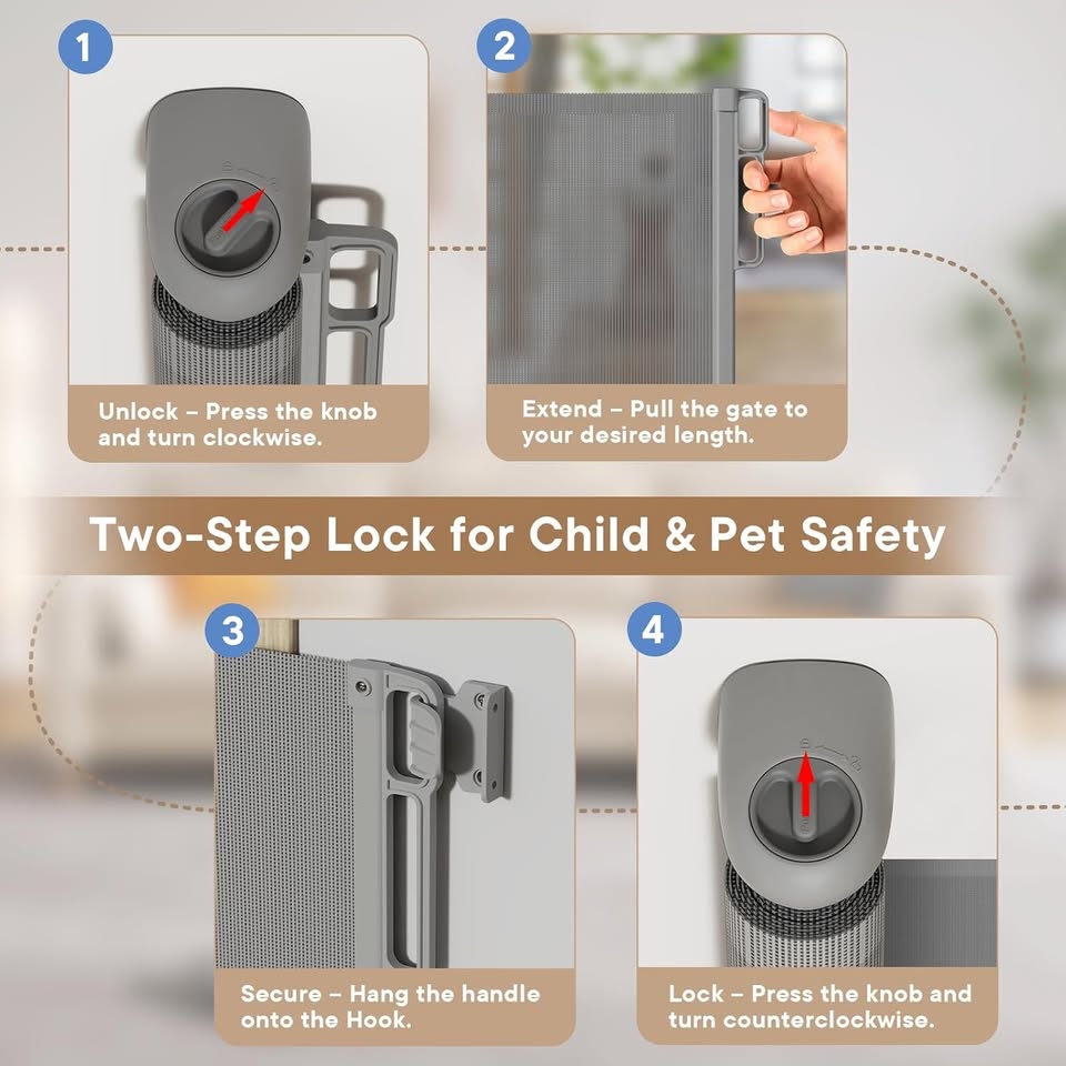 NEW~ RT Baby/Pet Gate, Re Rods, Indoor/Outdoor, 55×34 - photo 4