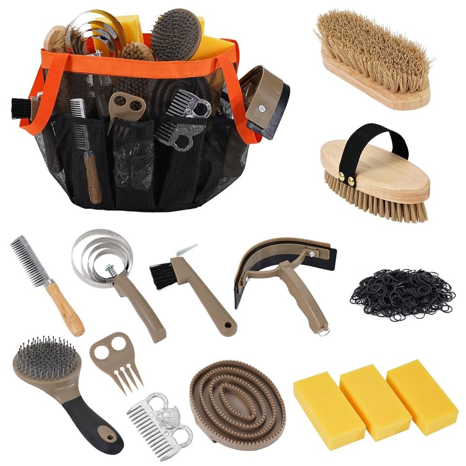 New~Horse Grooming Kit Bag(15 PCS)