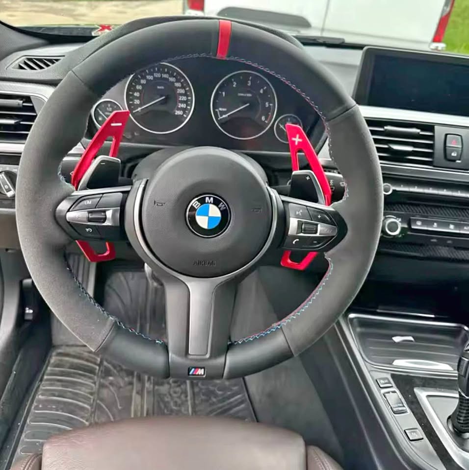 BMW custom made steering wheel wrap