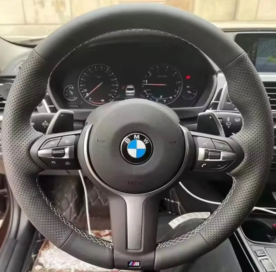 BMW custom made steering wheel wrap image indicator(4)