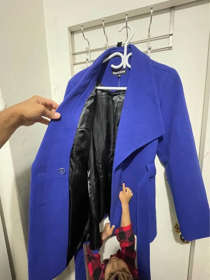 Marcona Cobalt Blue Waterfall Coat image indicator(3)