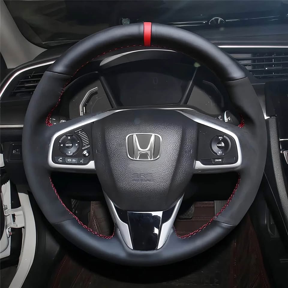Steering Wheel Cover Leather and Alcantara - photo 3