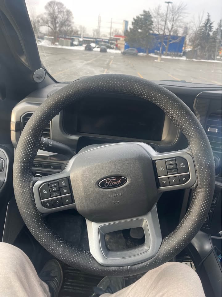 Genuine Leather Car Steering Wheel Cover with Needles - photo 5