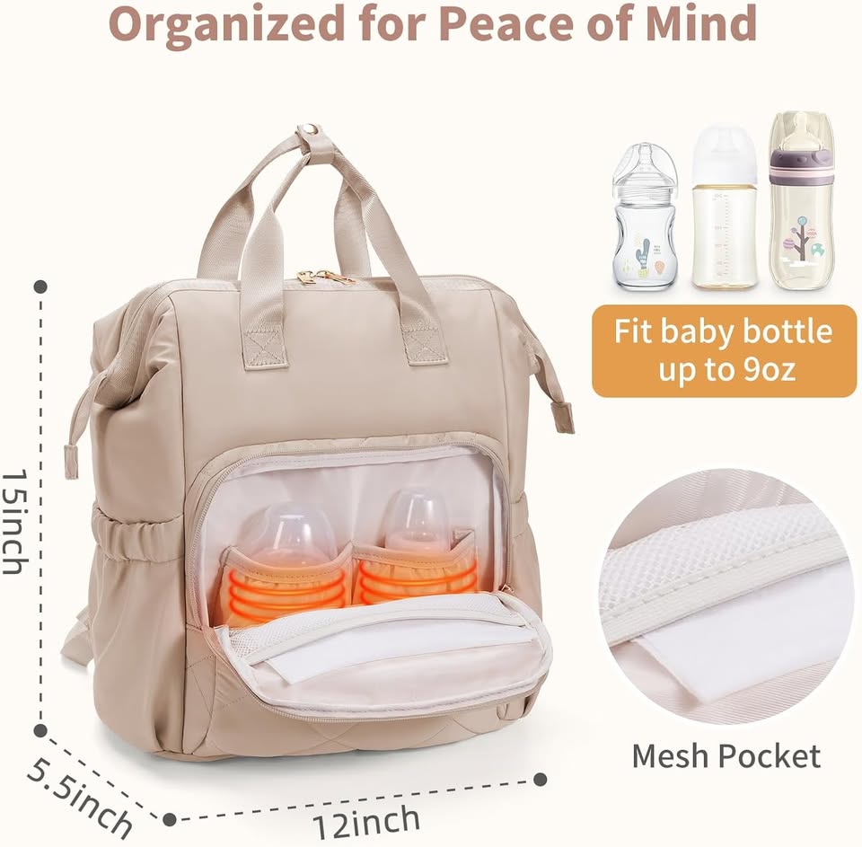 NEW~Diaper Bag Backpack | Insulated Pockets | Changing Pad