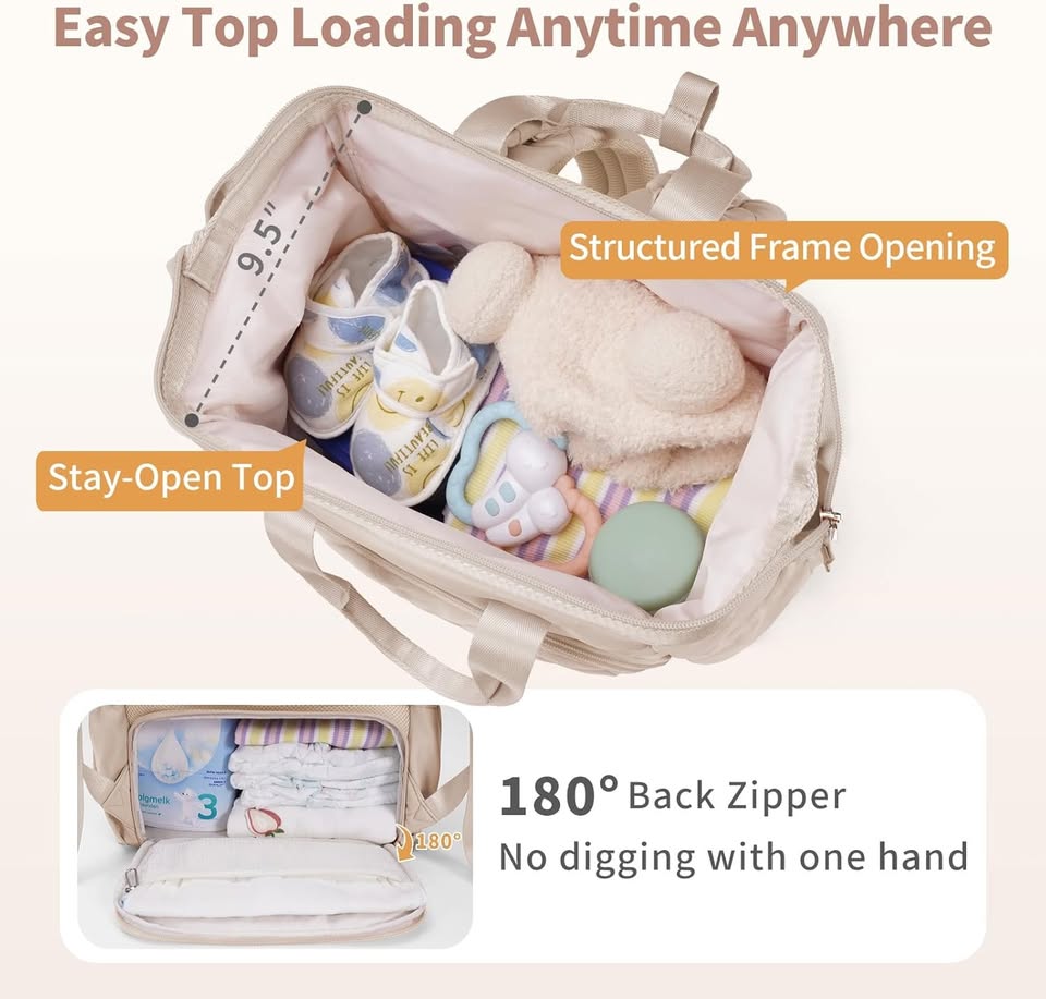 NEW~Diaper Bag Backpack | Insulated Pockets | Changing Pad - photo 3