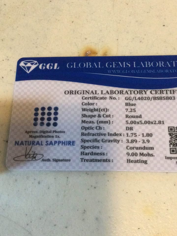 Blue Sapphire 5mm x 5mm x 2.81mm Round Cut - photo 2