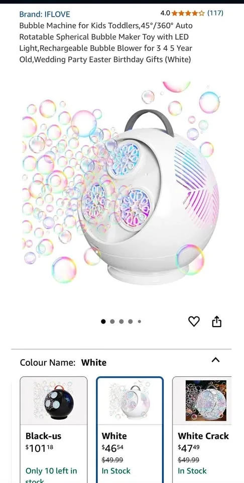 Bubble Machine for Kids Toddlers thumbnail