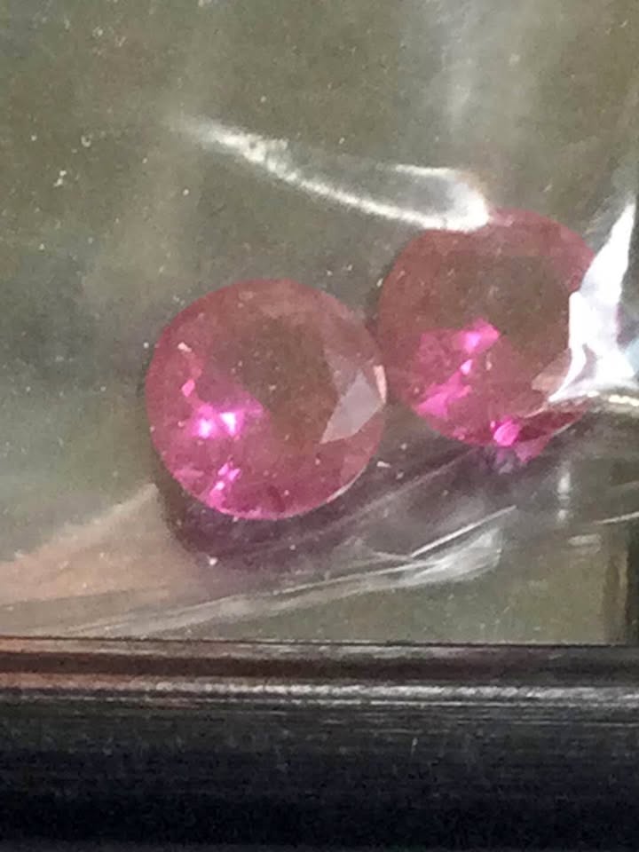 Rubys, 4mm, Round Cut, Pair Of Gemstones