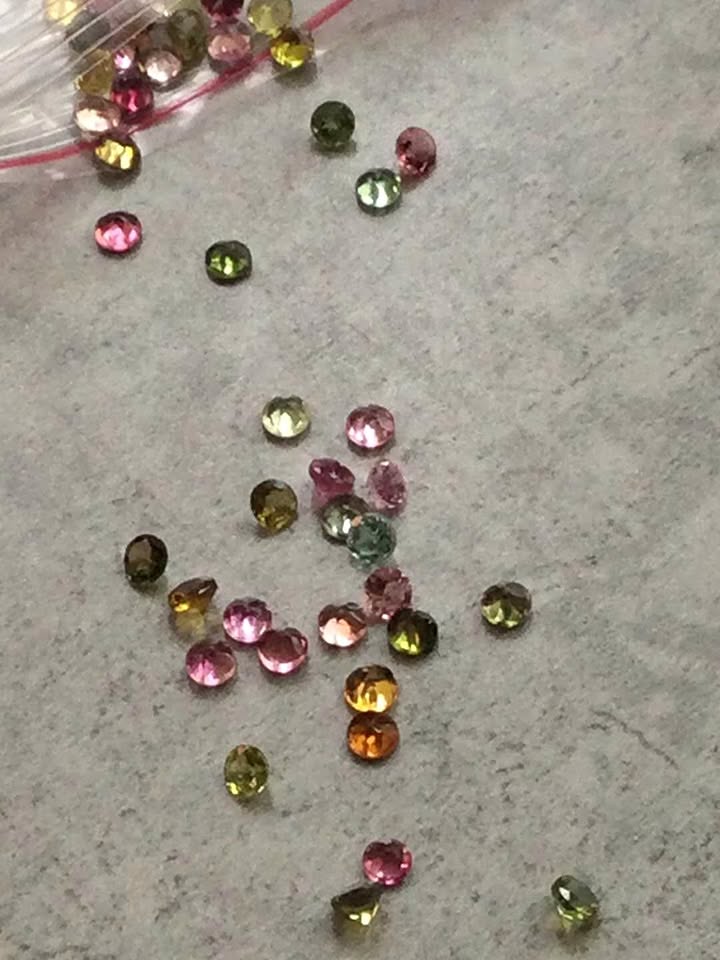 Tourmaline, Round Cut, 3mm .135 Carat, Naturally Mined