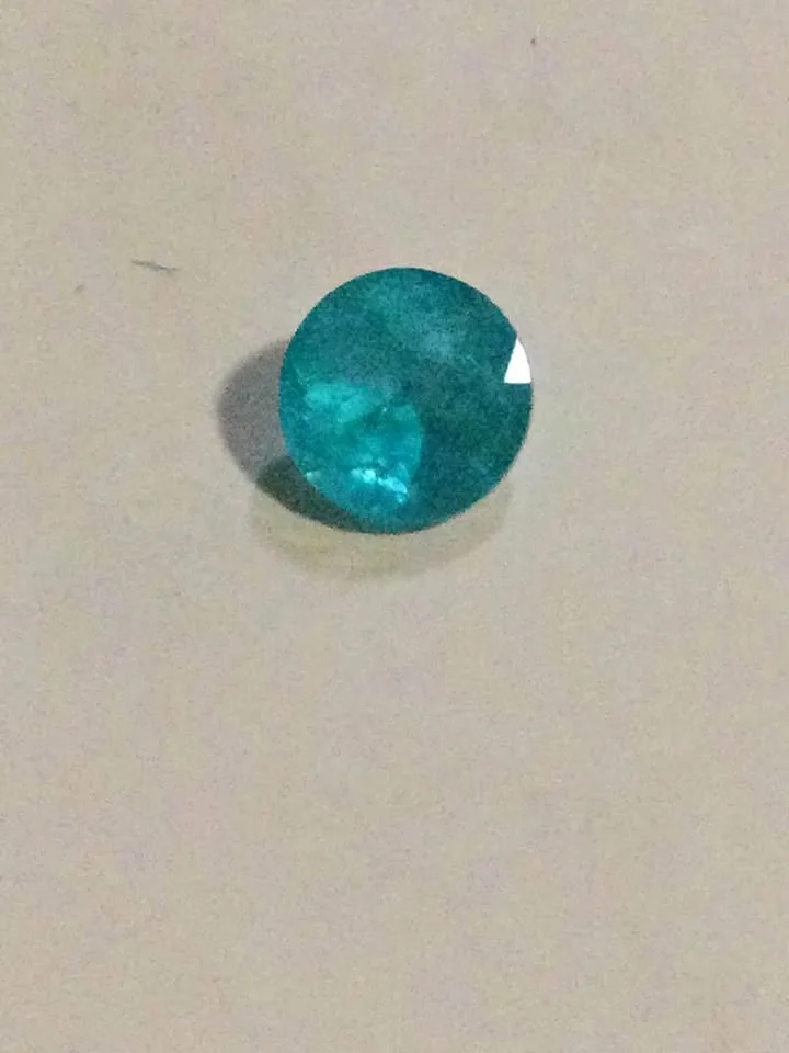 Pairaba Tourmaline, 0.95 Carats, Round Cut, Naturally Mined thumbnail