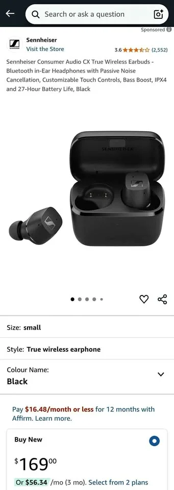 Sennheiser CX True Wireless thumbnail