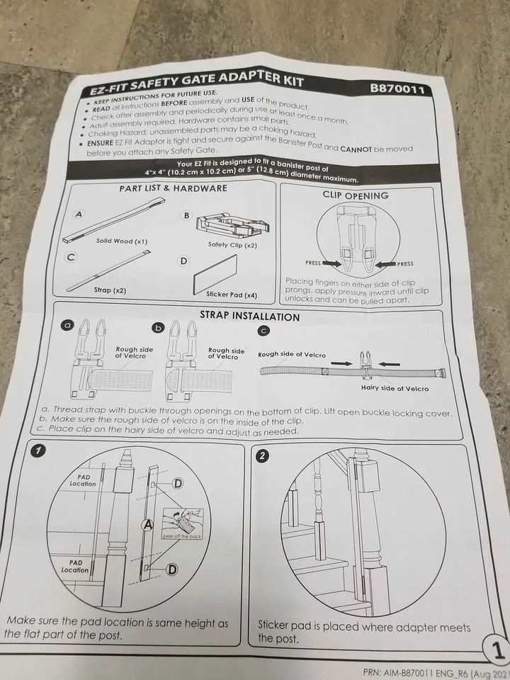 Safety Gate Adapter for Stairway Post image indicator(4)