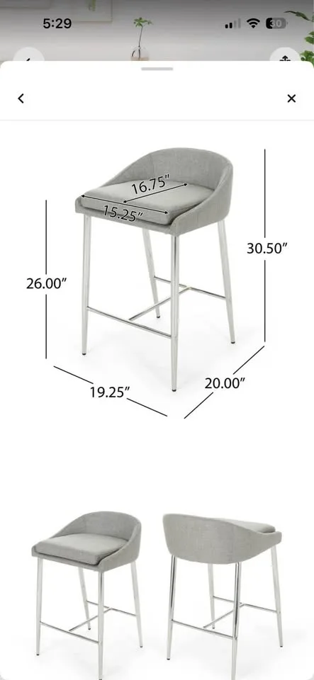 Bar stools set of 2 image indicator(4)