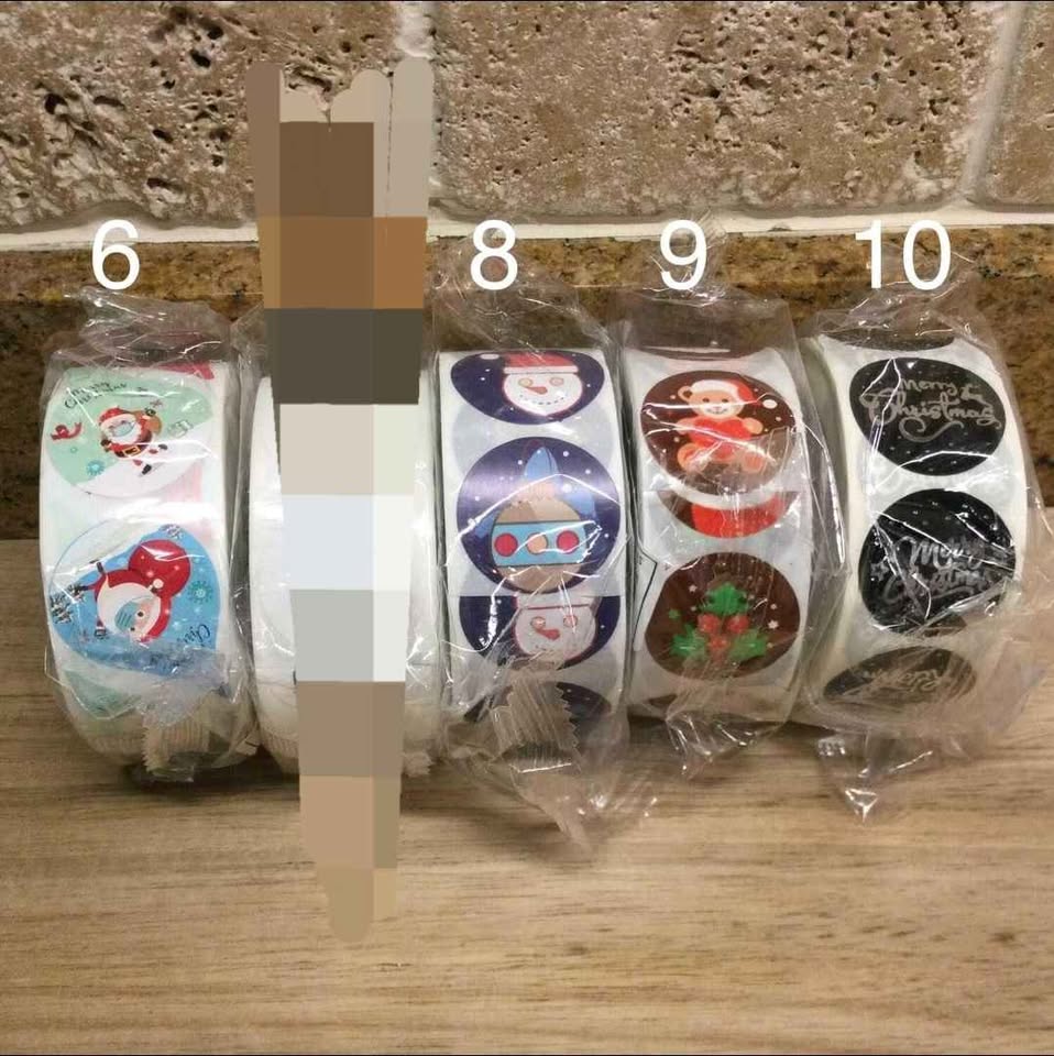 BNIP Roll of Christmas Stickers - $5 each - photo 2