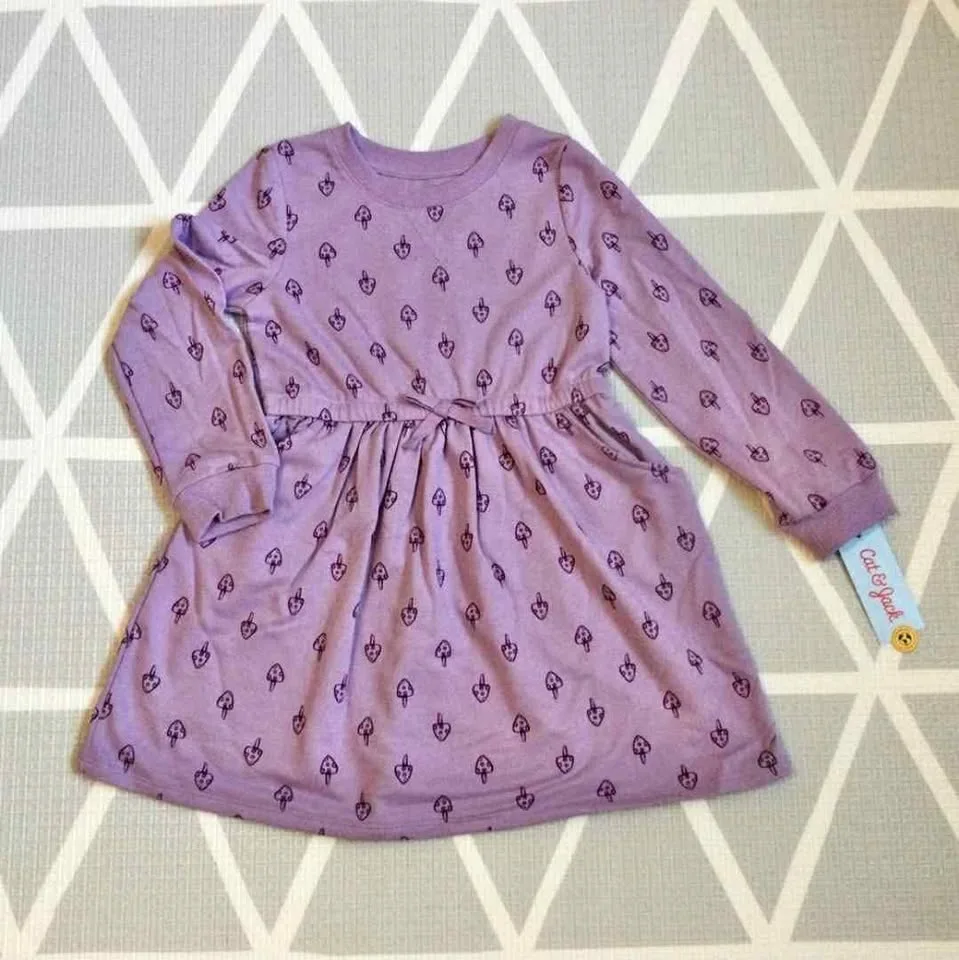 BNWT Cat & Jack Toddler Mushroom Dress - 5T thumbnail