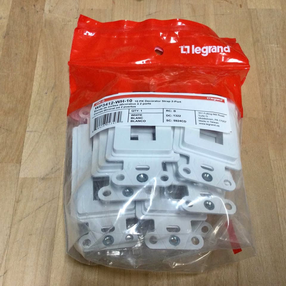 Legrand 2 Port Decorator Outlet Strap - 10 pk
