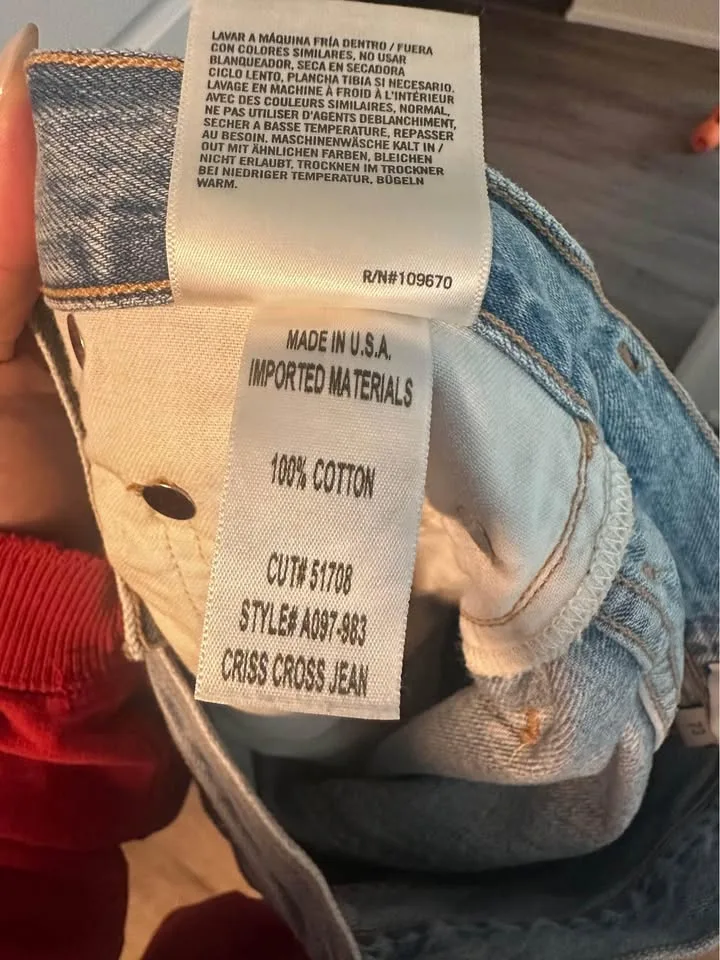 AGOLDE CRISS CROSS JEANS - SIZE: 23 image indicator(5)