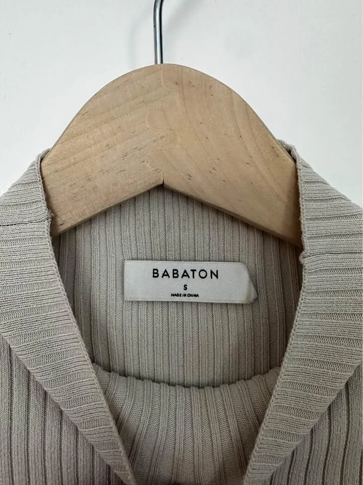 Babaton Sculpt Knit Tie-Back Longsleeve - Matte Pearl - S image indicator(8)