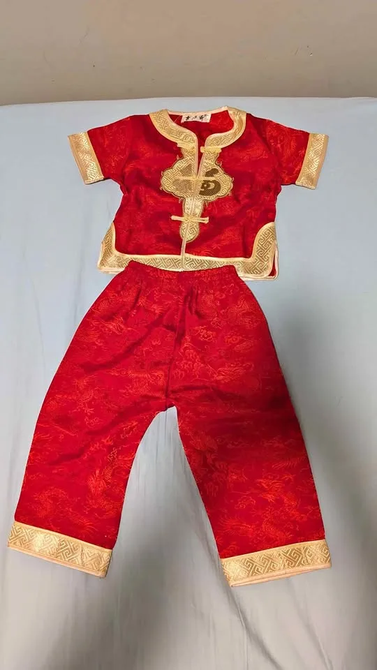 Kids Chong Sam Chinese New Year outfit (size 1) thumbnail