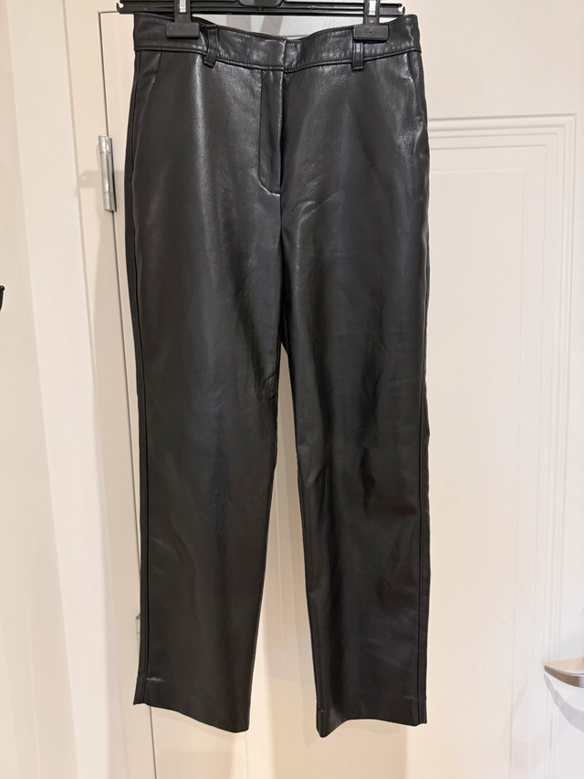 Babaton Vegan Leather Cropped Pants - Size 6
