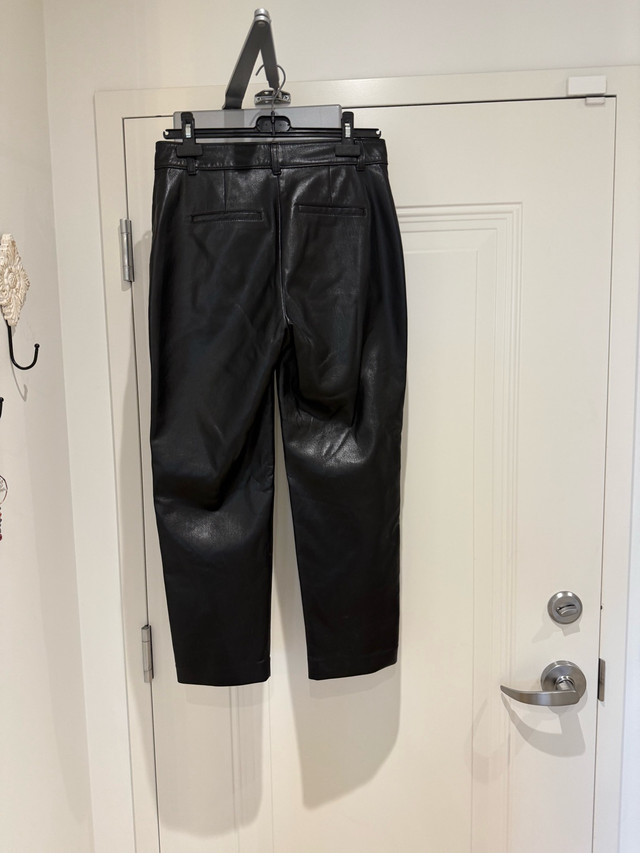Babaton Vegan Leather Cropped Pants - Size 6 - photo 2