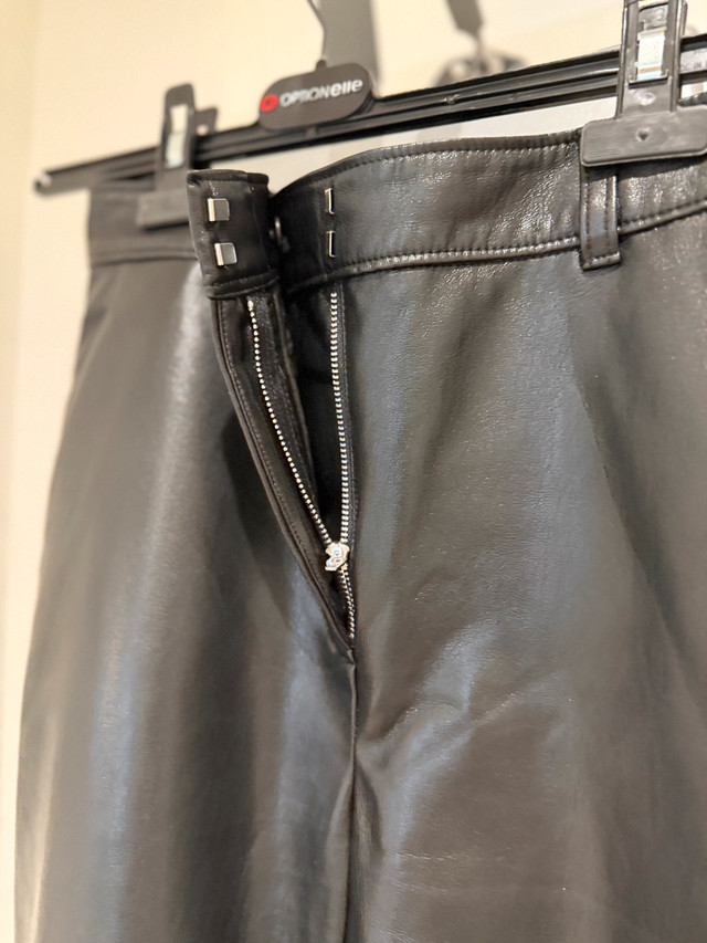 Babaton Vegan Leather Cropped Pants - Size 6 - photo 3