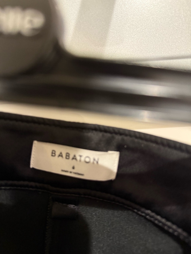 Babaton Vegan Leather Cropped Pants - Size 6 - photo 4