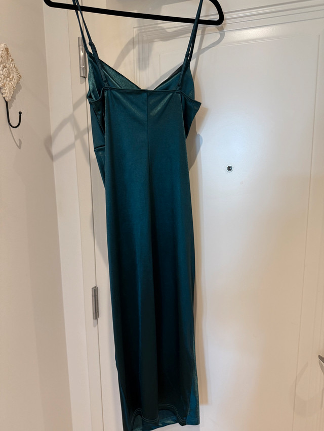 Emerald Green Satin Dress - photo 2