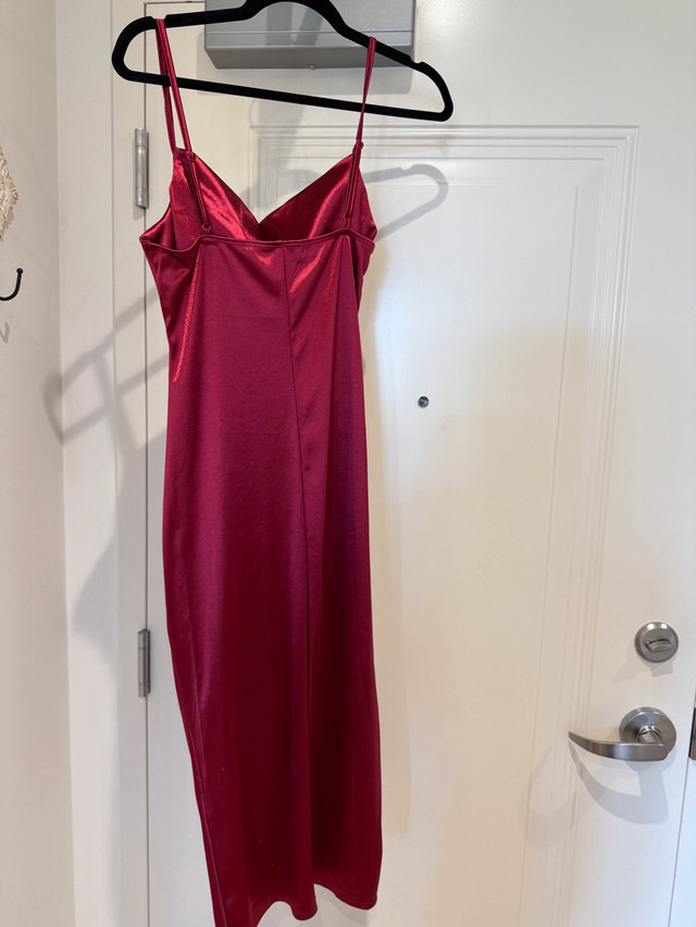 Burgundy Satin Dress - photo 2
