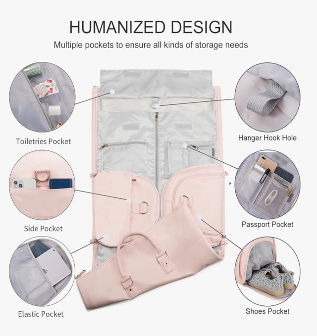 Pink Duffel Garment Bag - photo 5