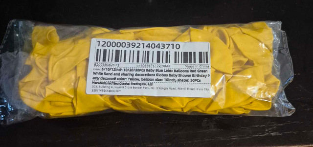 Yellow Balloons - 30 pack