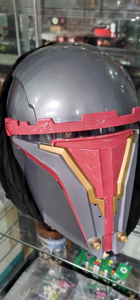 Darth revan helmet and light saber