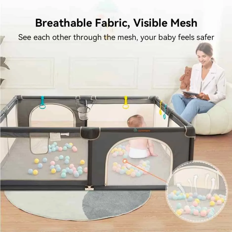 Baby Playpen 79" x 63" Extra Large Playard image indicator(3)