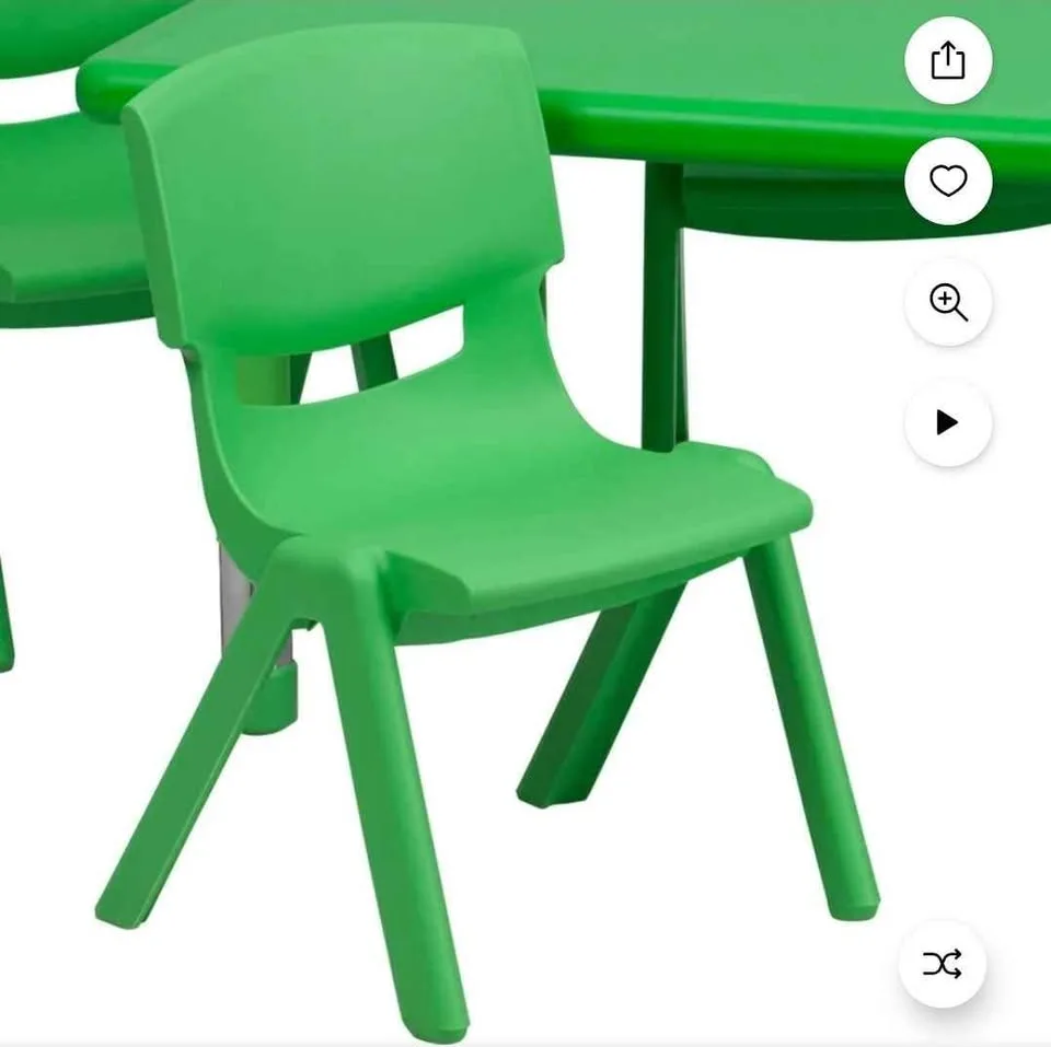 Flash Furniture Childs Table with 6 Green chairs image indicator(5)