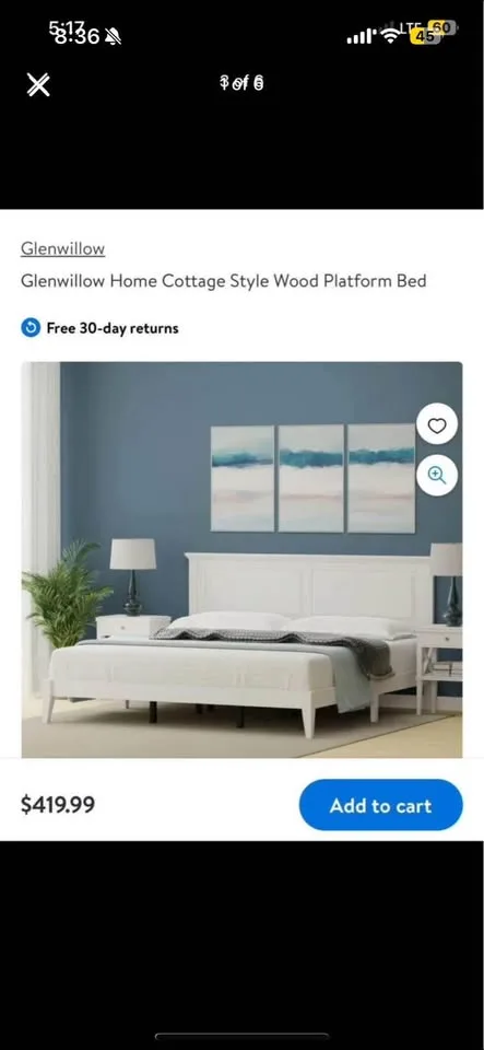 Glenwillow Home Cottage Bed - Full - Gloss White - New image indicator(5)