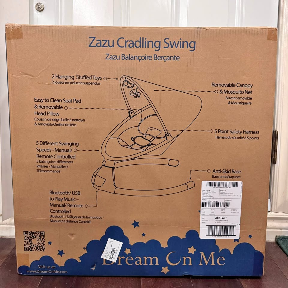 Dream On Me Zazu Baby Swing/Rocker - Like New!