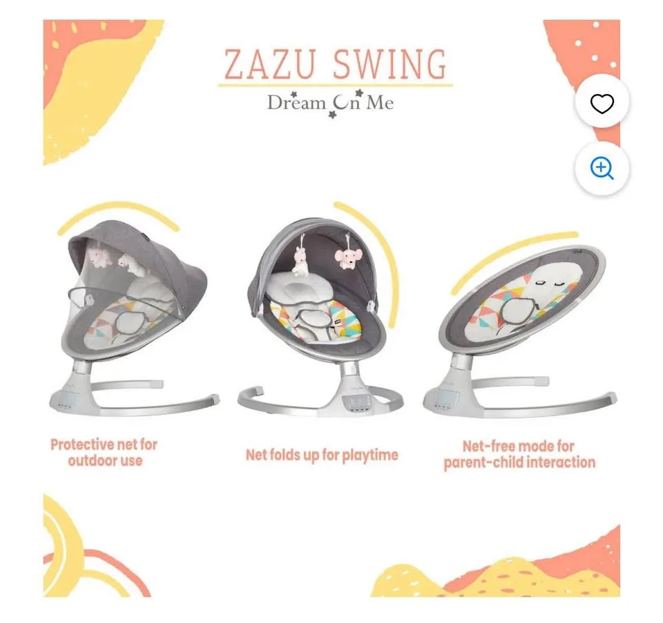 Dream On Me Zazu Baby Swing/Rocker - Like New! image indicator(10)