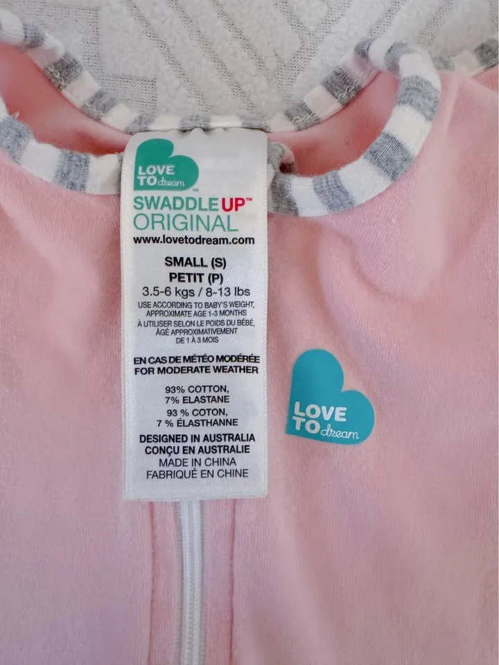 Baby Swaddle Love To Dream - Original – 1.0 TOG Pink Small image indicator(3)