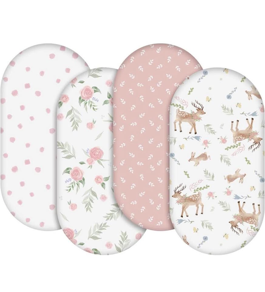 Baby Bassinet Crib Sheets 4 Pack – 32x16