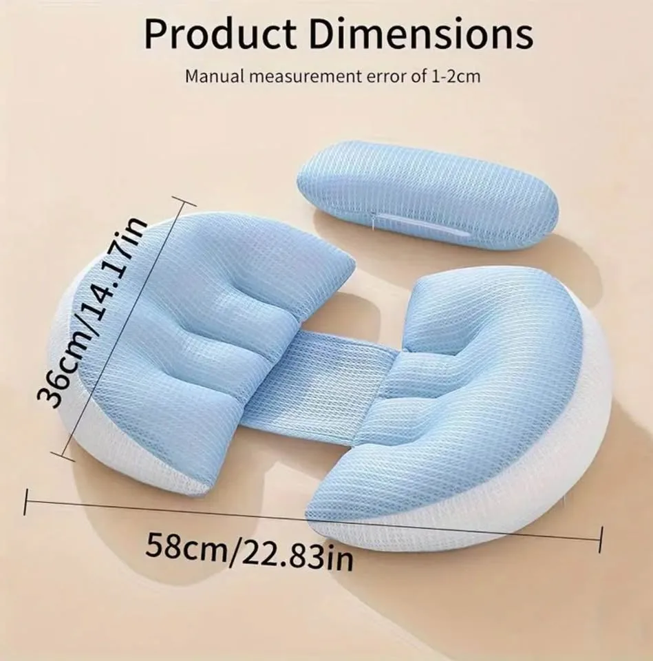 SALE! Adjustable U-Shaped Pregnancy Support Pillow - Light Pink image indicator(2)