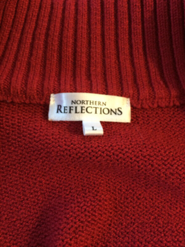 Red Sweater Jacket Women’s Large Northern Reflections For Sale - photo 3