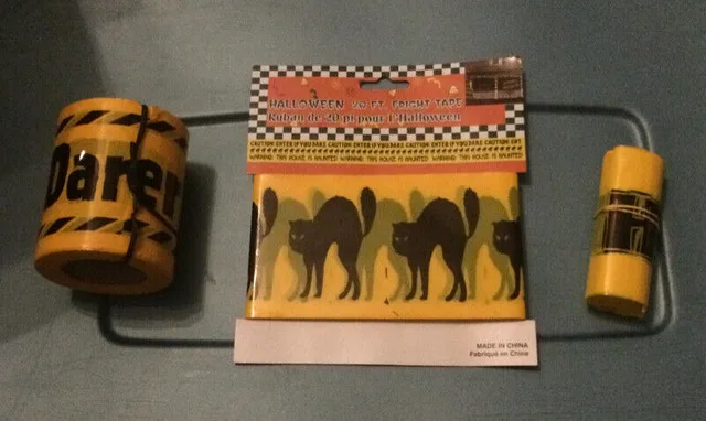 Halloween Decorative Caution Tape Yellow Ribbon - Most New thumbnail