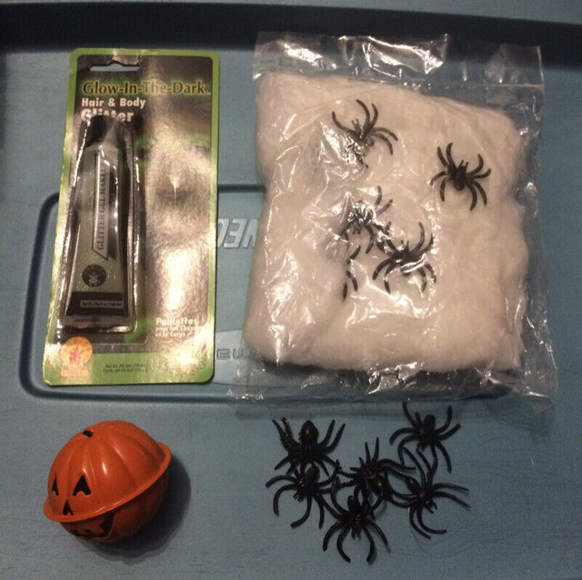 Halloween Glow-in-the-Dark Makeup, Spiders, Cobwebs -Some New