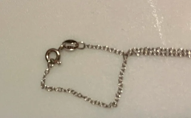 Light Blue Gemstone Teardrop Pendant Silver Necklace Chain image indicator(6)