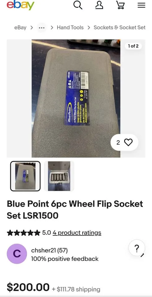 6 pc Standard/Twist Wheel Flip Socket Set (Blue-Point) image indicator(5)