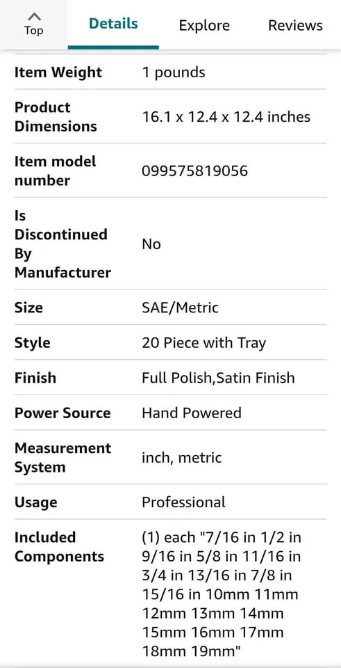 GEARWRENCH 20 Pc. Wrench Set - 81903 image indicator(7)